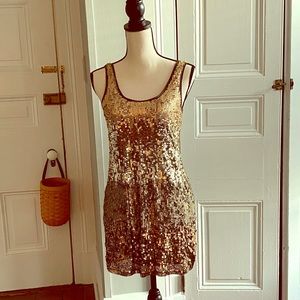 Gold Sequin Dress by EXPRESS Size XS